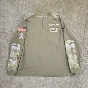 Vtg Y2k NIKE Philadelphia Eagles Digital Camo NFL 1/4 Zip Thermal Sweatshirt XL